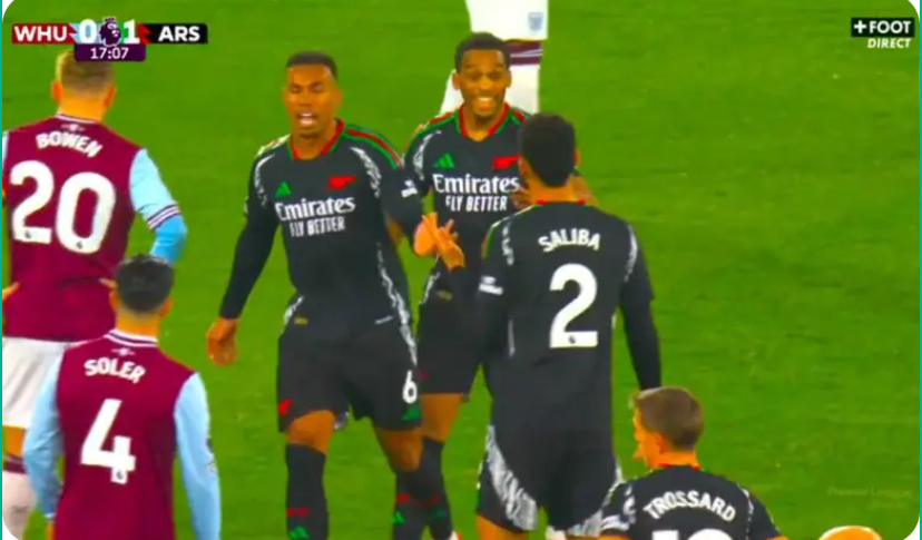 The historic and amazing corner kick scored by Arsenal players against West Ham United in the English Premier League today